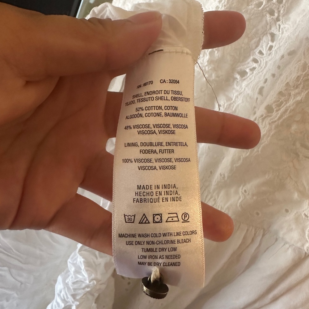 Anthropologie Maeve Tiered Eyelet White Midi Dress - Picture 11 of 11